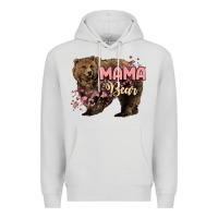 Dove Grey Mama bear mother's day Premium Hoodie - HowdyJamesFarm