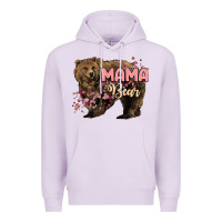 Lilac Mama bear mother's day Premium Hoodie - HowdyJamesFarm