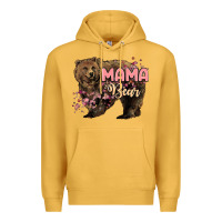 Mustard Mama bear mother's day Premium Hoodie - HowdyJamesFarm