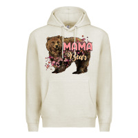 Oatmeal Heather Mama bear mother's day Premium Hoodie - HowdyJamesFarm