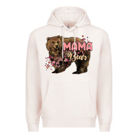 Pale Pink Mama bear mother's day Premium Hoodie - HowdyJamesFarm
