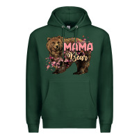 Sports Green Mama bear mother's day Premium Hoodie - HowdyJamesFarm