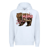White Mama bear mother's day Premium Hoodie - HowdyJamesFarm