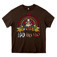 Chocolate Brown rainbow and hohoho with gnome Heavy Core Tee - AdoDesignShop