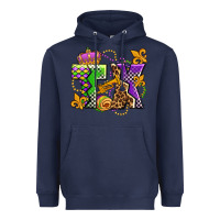 Navy texas mardi gras olivia Heavyweight Hoodie - OliviaCreatesArt