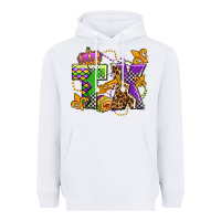 White texas mardi gras olivia Heavyweight Hoodie - OliviaCreatesArt