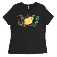 Black Christmas Joy With Chick Ladies Tee - RanaPortraitStore
