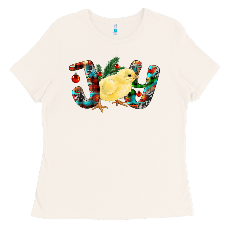 Christmas Joy With Chick Ladies Tee by RanaPortraitStore | Teevron