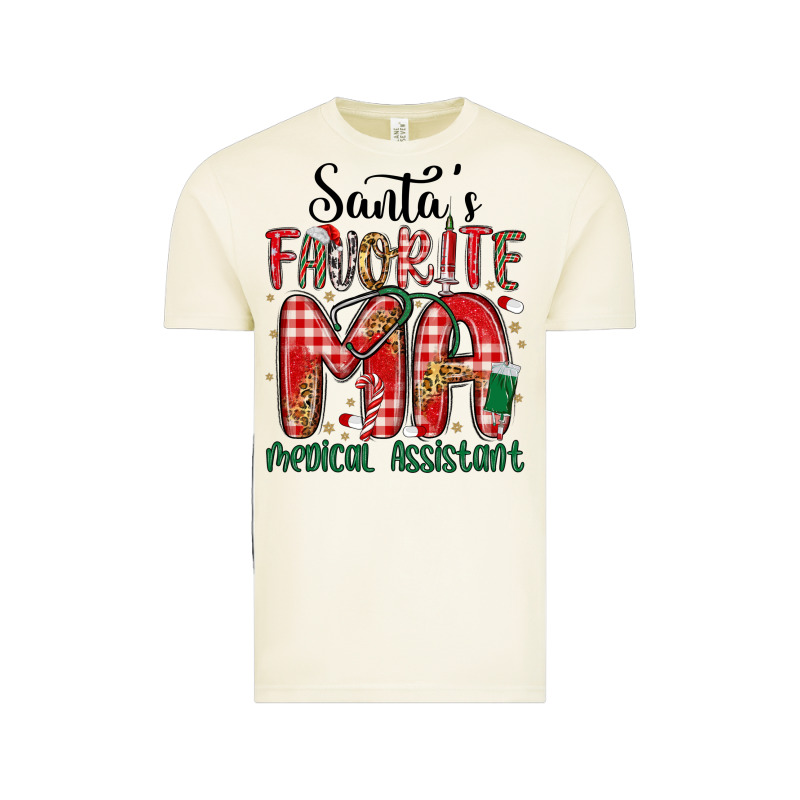 Santa Favorite Medical Assistant Vintage Tee by MaliasSmallBusiness | Teevron