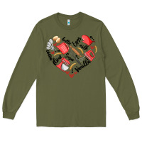 Army Green bake tools heart Long Sleeve Tee - Artiststas