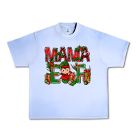 Grape Ice Mama Elf with Gift Christmas Urban Heavy Tee - NancyCooperArtShop