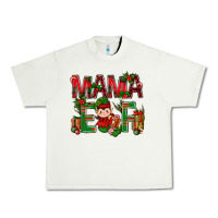 Pistachio Mama Elf with Gift Christmas Urban Heavy Tee - NancyCooperArtShop