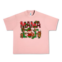 Salmon Mama Elf with Gift Christmas Urban Heavy Tee - NancyCooperArtShop