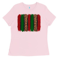 Bubblegum Pink christmas glitter leopard brushstroke Ladies Tee - AdoDesignShop
