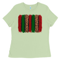 Matcha christmas glitter leopard brushstroke Ladies Tee - AdoDesignShop
