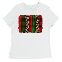 White christmas glitter leopard brushstroke Ladies Tee - AdoDesignShop