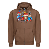 Chestnut Lacrosse coffee cups Zipper Hoodie - HowdyJamesFarm