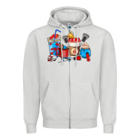 Dove Grey Lacrosse coffee cups Zipper Hoodie - HowdyJamesFarm