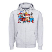 Heather Grey Lacrosse coffee cups Zipper Hoodie - HowdyJamesFarm
