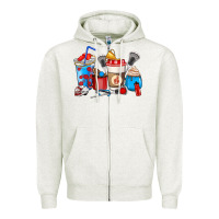 Oatmeal Heather Lacrosse coffee cups Zipper Hoodie - HowdyJamesFarm