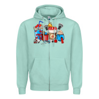 Seafoam Lacrosse coffee cups Zipper Hoodie - HowdyJamesFarm