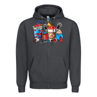 Smoke Lacrosse coffee cups Zipper Hoodie - HowdyJamesFarm