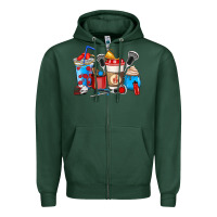 Sports Green Lacrosse coffee cups Zipper Hoodie - HowdyJamesFarm