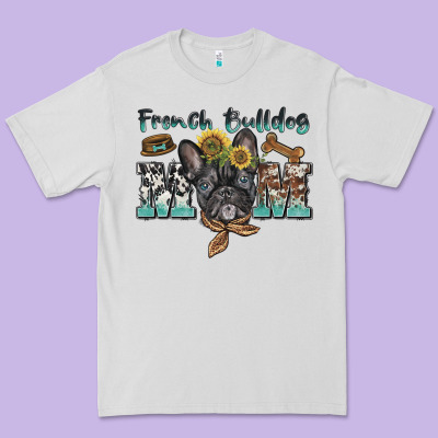French Bulldog Mom Premium Tee Designed By Barkaloodesign