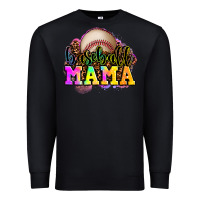 Black baseball mama Premium Sweatshirt - OliviaCreatesArt