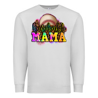 Dove Grey baseball mama Premium Sweatshirt - OliviaCreatesArt