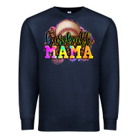 Navy baseball mama Premium Sweatshirt - OliviaCreatesArt