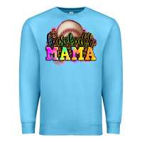 Ocean Blue baseball mama Premium Sweatshirt - OliviaCreatesArt