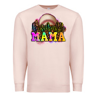 Pale Pink baseball mama Premium Sweatshirt - OliviaCreatesArt
