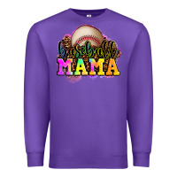Purple baseball mama Premium Sweatshirt - OliviaCreatesArt