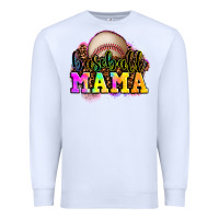 White baseball mama Premium Sweatshirt - OliviaCreatesArt