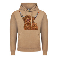 Vintage Coffee highland cow Vintage Hoodie - RanaPortraitStore