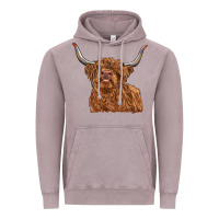 Vintage Zinc highland cow Vintage Hoodie - RanaPortraitStore