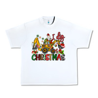 White I Dig Christmas Urban Heavy Tee - MaliasSmallBusiness