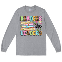 Heather Grey readers are leaders Long Sleeve Tee - Artiststas