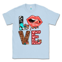 Dusty Blue valentines love Classic Tee - JahusDesignShop