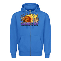 True Royal game day basketball leopard flames fireball Zipper Hoodie - HowdyJamesFarm