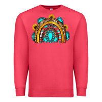 Cardinal western gemstones sunflowers rainbow Premium Sweatshirt - OliviaCreatesArt