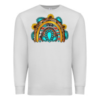 Dove Grey western gemstones sunflowers rainbow Premium Sweatshirt - OliviaCreatesArt