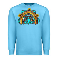 Ocean Blue western gemstones sunflowers rainbow Premium Sweatshirt - OliviaCreatesArt