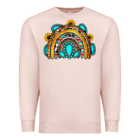 Pale Pink western gemstones sunflowers rainbow Premium Sweatshirt - OliviaCreatesArt