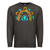 Smoke western gemstones sunflowers rainbow Premium Sweatshirt - OliviaCreatesArt