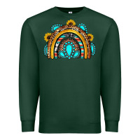 Sports Green western gemstones sunflowers rainbow Premium Sweatshirt - OliviaCreatesArt