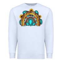 White western gemstones sunflowers rainbow Premium Sweatshirt - OliviaCreatesArt