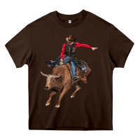 Chocolate Brown western cowboy Heavy Core Tee - AdoDesignShop