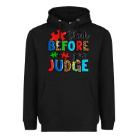 Black think before you judge Heavyweight Hoodie - OliviaCreatesArt